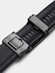 WilliamPOLO Genuine Leather Belt For Men, High-End Brand Trouser Belt With Automatic Buckle, Suitable For Young Business Men - Adjustable Length - Multicolor - View 5