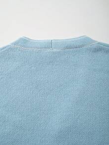 Men's V-Neck Button Striped Knit Cardigan Jacket, Casual Loose Streetwear, Suitable For Spring, Autumn, Winter