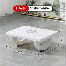 Pedal de pie debajo de la mesa, patas anti-torsión, medio círculo 180° Pedal de pie de oficina con estribos de relajación y ocio - A-Blanco - Ver 12