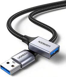 Cable Alargador USB 3.0 Cable Extension USB Tipo A Macho a Hembra Extensor 5 Gbps para Ordernador, Disco Duro Externo, Impresora, Ratón, Teclado, Hub, Pendrive, Mando de PS3, VR Gafas,2 Metros - 1 metro - Ver 9