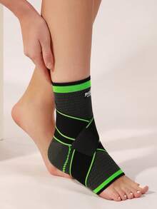 JINGBA SUPPORT 1 Piece Breathable Compression Ankle Support Sleeve – Elastic Foot Protector For Running, Basketball, Cycling & Daily Use For Men Women - Green - View 6