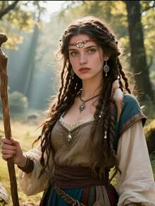 1件优雅圣诞嘉年华派对表演头带 - 轻盈涤纶和布料波西米亚北欧风配饰