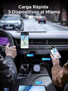 75W Cargador de Coche con Retráctil USB C 60W, 3 en 1 Cargador para Auto Carga Rápida, Adaptador de Coche Compatible con 17 16 15 Pro, Pixel 10, S25 Ultra - 1 - Ver 6