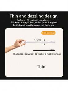 1 pieza Luz LED de 3 colores ultradelgada y regulable con sensor de movimiento, con ajuste de brillo, luz de gabinete recargable por USB, tira de luz inalámbrica para gabinete, cocina, pasillo, escaleras, armario, iluminación de mesita de noche - Regalo de Navidad, Halloween, Acción de Gracias