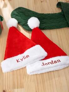 Personalized Custom-Made Christmas Hat With Plush Edge For Adults And Children, Santa Claus Hat, New 2025 Style