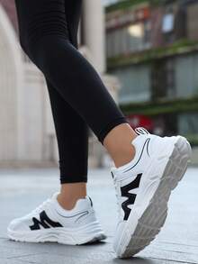 Lightweight Chunky Sneakers Women 2025 New Thick Sole Increased Height Sports Shoes Women Versatile Casual Shoes Non-Abrasive Minimalist White Sneakers Women 2026 Spring Sports Shoes Women Versatile Casual Breathable Shoes Women's Trail Running Shoes Non-Slip Sports Shoes Women Breathable Shock-Absorbing Outdoor Hiking Shoes Women's Work Shoes Non-Slip Soft Bottom Wide Fit Comfortable Office Flat Shoes Breathable Outdoor Women's Shoes Hiking Trekking Sports Shoes Non-Slip Shock-Absorbing Travel Casual Shoes Women's Sports Shoes Thick Sole Increased Height Shock-Absorbing Breathable Sports Casual Shoes Fashion Versatile White Sneakers - White - View 9