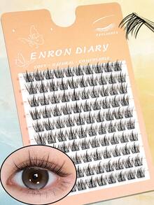 100 片/包 C 卷卡通风格假睫毛，加长和丰盈，可重复使用睫毛簇，适合日常、婚礼、约会、派对、音乐节、圣诞节、万圣节 - C - 查看 4