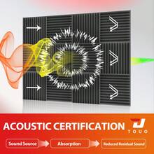 TOUO 三角槽吸音海绵 6-48 块高密度 12 英寸 X 12 英寸 X 1 英寸/2 英寸/3 英寸吸音海绵 8 色音乐工作室声学处理海绵垫隔音家居装饰