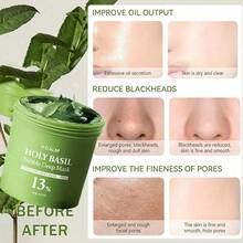 Bubble Deep Mask – Holy Basil & Carbonated Water For Cleansing Pores & Blackheads, Korean Clay To Bubble Wash-Off Pack – Holy Basil And Carbonated Water For Cleansing Pores And Blackheads, Clay Bubble Wash Off Pack – Deep Cleansing Of Pores And Blackheads With Carbonated Water, Deep Cleansing Of The Face - màu xanh lá - Xem 7