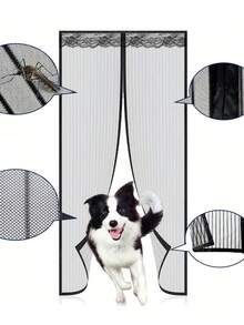 Magnetische Fliegengittertür - selbstschließend, schwer belastbar, handsfree Mesh-Abtrennung hält Insekten fern - tierfreundlich für Außentüren, Balkontüren, Schlafzimmertüren und mehr