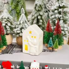 白色村莊小屋套組 白色陶瓷村莊屋 LED 發光裝飾屋 居家桌面擺飾 新年禮物 生日禮物 聖誕裝飾 房間佈置 聖誕居家禮品 - 白色 - 查看 18