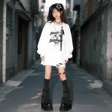 Kawaii Leg Warmers, Harajuku Lolita & Gyaru Socks, Japanese Cute Emo Style Accessories For Women - 翅膀 - 查看 4