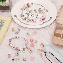 YRBOGJ 66PZAS Kit para Hacer Pulseras, Kit de Pulseras para Niña con Caja de Regalo y Bolsa Cosas para Hacer Pulseras, Adecuado para Cumpleaños, Regreso a Clases y Regalos del Día del Niño para niñas de 8 a 12 años. - 1 - Ver 3