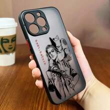 Custodia per iPhone S, stile anime, motivo 's Bizarre Adventure, custodia opaca per iPhone 16, 16E, 15, 14, 13, 12, 11 Pro, XR, XS, X, 8, 7, SE, Plus, Max, custodia rigida trasparente