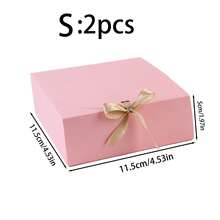 10pcs/5pcs/2pcs - White/Black/Pink/Brown Gift Box With Lid, Gift Box With Ribbon For Bridesmaid Proposal Box, Gift Box For Wedding, Birthday Gift, Shower Party And Other Parties, Valentine's Day Gifts, Valentine Day,Packaging, Birthday, DIY Making, Beauty Storage BOX,Graduation Gift Packaging, Wedding Party Decoration Box