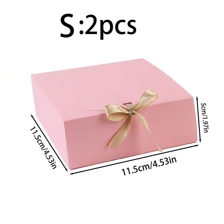 Caja de regalo con tapa de 10 piezas/5 piezas/2 piezas - Blanca/Negra/Rosa/Marrón, caja de regalo con cinta para propuesta de dama de honor, caja de regalo para boda, cumpleaños, fiesta de ducha y otras fiestas, regalos del Día de San Valentín, Día de San Valentín, empaque, cumpleaños, manualidades, almacenamiento de belleza, empaque de regalo de graduación, caja de decoración de fiesta de boda - Rosa - Añade 16