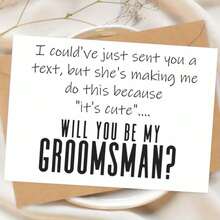 Proposal Card, Funny Groomsman Best Man Proposal Card, Will You Marry Me Card, Wedding Party Gift, Proposal Idea - Festive Encouragement Cards