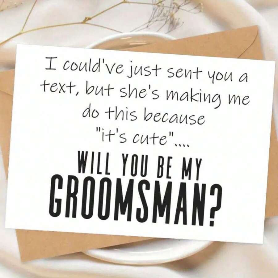 Proposal Card, Funny Groomsman Best Man Proposal Card, Will You Marry Me Card, Wedding Party Gift, Proposal Idea - Festive Encouragement Cards