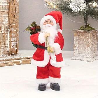 Christmas Santa Claus Dolls, 12 Inch Cute Santa Claus Figurine Standing Posture Ornament, New Year Gift, Figure Decor For Holiday Party Home Decoration Christmas Decorations Home Christmas Gifts Christmas Decor