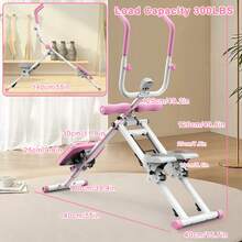 2 In 1 Stair Stepper & Ab Workout Machine - Multi-Function Trainer-Upgrade High-Efficiency Stairmaster & Ab Trainer Machine Full-Body Exercise Equipment For Home Gym Exercise - Hồng - Xem 4