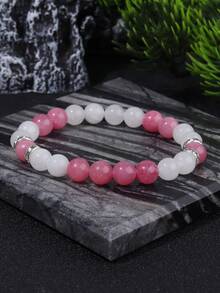 Elegance Manifest Love & Attraction Pink Rhodonite Bracelet Achieve Self Worth, Calmness, Self-Love, Balance Meditation Jewelry For Women Men