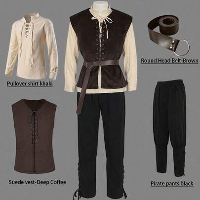 Men's Costumes Halloween 4-Piece Stage Costumes
