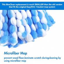 3 Paquetes de Repuestos de Cabezales de Mopa Giratoria - Almohadillas de Microfibra Reemplazables para Sistemas de Mopa Giratoria, Lavables a Máquina - 3 piezas para base Rinseclean - Ver 4