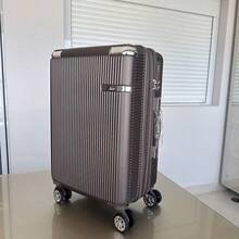 Carry-On Luggage Kit + Toiletry Bag, High Quality, 4 Double Wheels 360 Degree Rotation/ Travel Suitcase - Cà phê nâu - Xem 6