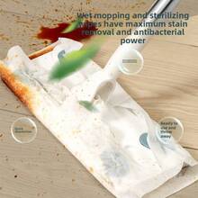 1pc Japanese Style Disposable Dust Collection Mop, Detachable Static Dust Sheets, Slouchy Dusting Paper Mop With Iron Rod Handle, Lightweight & Bendable, Multi-Surface Static Cleaning, For Hardwood/Tiles/Laminate Floors, Home Cleaning Essentials, Disposable Mop, Dust Mop, Static Duster, Floor Cleaning Tools, Quick Clean Solutions