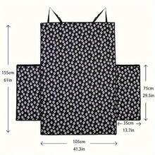 Universal Fit Dog Car Trunk Liner Protector, Non-Slip Waterproof Pet Cargo Cover, Scratch-Resistant Washable Luggage Mat For Small Trucks SUVs, Black Fabric Material, Trunk Mat With A Paw Print Pattern - A Christmas Gift For Car Owners - Black - View 5