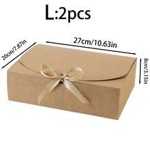 10pcs/5pcs/2pcs - White/Black/Pink/Brown Gift Box With Lid, Gift Box With Ribbon For Bridesmaid Proposal Box, Gift Box For Wedding, Birthday Gift, Shower Party And Other Parties, Valentine's Day Gifts, Valentine Day,Packaging, Birthday, DIY Making, Beauty Storage BOX