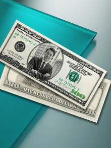 Customized Photo & Text Novelty Prop $100 Bill, Fake Banknote, Personalized Gag Gift, Funny Souvenir For Him, Birthday Party Prop. Note: This Is A Novelty Prop Only, Not Real Currency And Has No Monetary Value. ,For Family - Multicolor - View 6