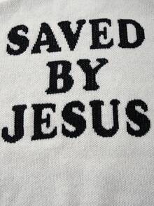 ANDREILEE Men's Casual Loose Solid Color Numeric & English Letter Pattern Pullover Sweater, Versatile For Commuting, Autumn/Winter - Apricot - View 10