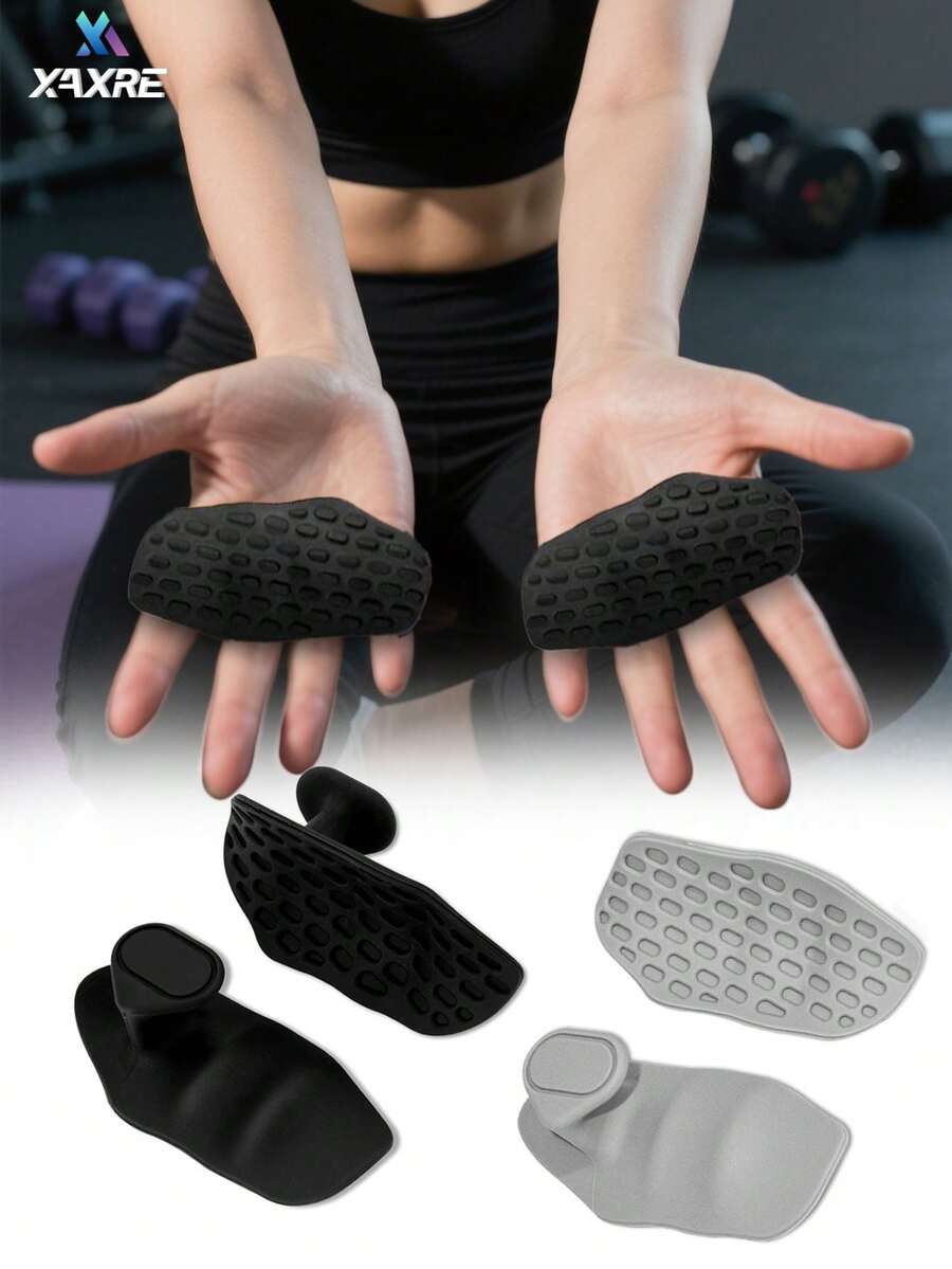 XAXRE 1 Pair Anti-Slip Workout Grips - Ergonomic Rubber Hand Protector Gloves For Weight Lifting, Pull-Ups, Gym Training And Exercise, For Men And Women