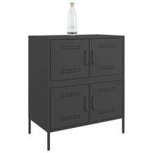 Sideboard Black 68x39x79 Cm Steel - Black - View 5