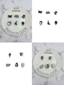 11pcs/Set Cartoon Pattern Charms, Suitable For Halloween Gifts, Personalized Free Combination DIY Decoration, Holiday Gifts
