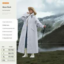 1 قطعة معطف مطر طويل من قماش أكسفورد مقاوم للماء، بتصميم يناسب الجنسين، مزود بعاكسات للرياح، مناسب للتنزه والتخييم والتسلق والدراجات الهوائية للاستخدام في الأماكن المفتوحة، متوفر بألوان متعددة