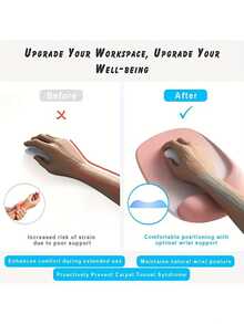 Tapis de souris ergonomique avec support de poignet en gel - Fabriqué en tissu de nylon de haute qualité, antidérapant, parfait pour les ordinateurs portables et de bureau, idéal pour le bureau et le jeu. Base en caoutchouc, tapis de souris, pour une utilisation de bureau