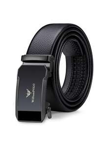 WilliamPOLO Genuine Leather Belt For Men, High-End Brand Trouser Belt With Automatic Buckle, Suitable For Young Business Men - Adjustable Length - Multicolor - View 14