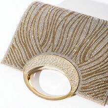 Sparkling Crystal Rhinestone Gold Purse,Gold Bag For Women, Luxury Glitter Cocktail Gold Clutch Bag For Weddings Parties & Formal Events, Elegant Evening Handbag With Bridal Party Sequin Dress & Holiday Gown Matching,Perfect For Party Wedding Prom Dinner/Banquet Matching With Holiday Party Dress Evening Dress & Sequin Dress , New Year - Hoa hồng vàng - Xem 6
