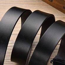 High Quality Men's Automatic Buckle PU Leather Belt, Minimalist & Fashionable, Suitable For Various Formal Occasions
