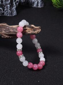 Elegance Manifest Love & Attraction Pink Rhodonite Bracelet Achieve Self Worth, Calmness, Self-Love, Balance Meditation Jewelry For Women Men