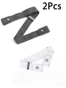 1/2/4条装弹力腰带，可调节无扣腰带，适合搭配牛仔裤和休闲裤，男女通用，隐形弹力腰带，塑形腰带 - 无扣舒适，可调节弹力，完美搭配牛仔裤和休闲裤 - 凸显身材曲线，复古弹力腰带 - 无扣，隐形贴合，男女通用，舒适弹力，均码 - 彩色 - 查看 25