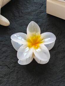 6个/3个/1个 8厘米/3.14英寸 黄色、白色、蓝色、紫色、红色、粉色仙女塑料发夹，时尚百搭，优雅简约纯色发饰，适合日常佩戴、休闲、派对、通勤、度假、扎马尾、盘发、洗脸、化妆、搭配服装。花朵造型发夹，优雅发爪，夏季沙滩风情。 - 彩色 - 查看 17