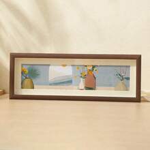 1 pièce Cadre photo en bois rectangulaire simple et créatif, tridimensionnel. Cadre photo rétro pour calligraphie, peinture et citations