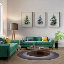 3 pièces/set, canevas murale, Décoration murale encadrée, Décoration de sapin de Noël vintage sur canevas, Imperméable, Convient pour la décoration intérieure et extérieure - Parfait pour le salon, la chambre, la salle de bain, la salle à manger, les passionnés de décoration de Noël et de la maison, Décoration de Noël