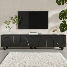 Television Stands & Entertainment Centers - Black + Particle Board - View 1