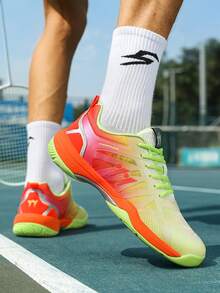 Carbon Badminton Shoes For Men, Professional Badminton Sports Shoes For Men And Women, Non-Slip Wear-Resistant Shock-Absorbing Training Shoes For Women - Orange - View 7