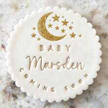 定制文字蛋糕装饰、DIY模具、糖霜蛋糕模板、婚礼翻糖压花工具、名字蛋糕模具、手工饼干/糕点压花印章 - 彩色 - 查看 16