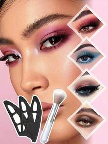 6/3/2/1 件套眼妆辅助工具，眼影印章模板，眼影助手，眼影工具和化妆刷，1 支眼影刷，眼妆工具，美容工具，新手眼妆助手，眼妆美容工具，适合初学者的平价美容工具，圣诞礼物，化妆品，化妆工具，价格实惠，礼物，女士礼物，圣诞礼物